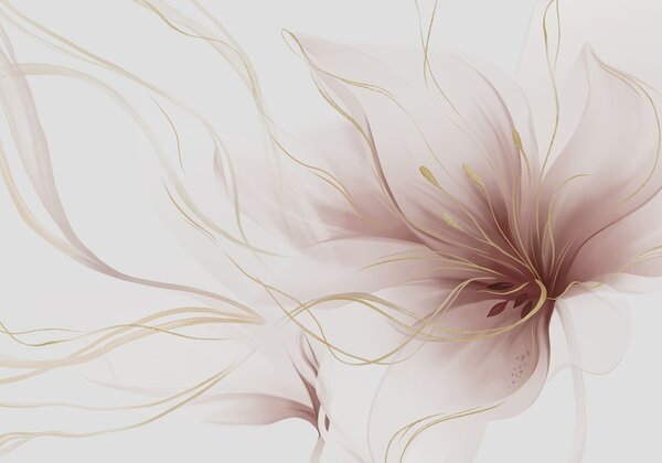 Fotótapéta Egy absztrakt rózsaszín virág, áramló vonalakkal, a Fluid Art stílusban, Fotótapéta absztrakt, w05428v1 : Uwalls.hu