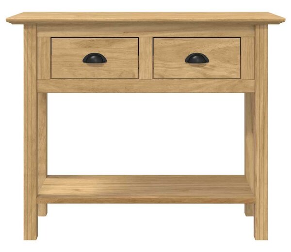 Konzolasztal fiókkal BODO Méz barna 91 x 34.7 x 74 cm Faanyag