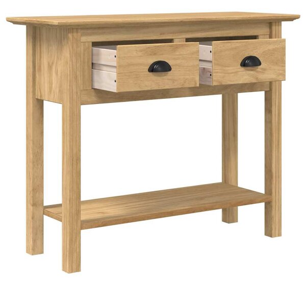 Konzolasztal fiókkal BODO Méz barna 91 x 34.7 x 74 cm Faanyag