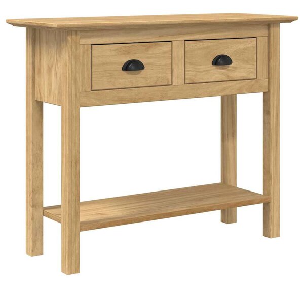 Konzolasztal fiókkal BODO Méz barna 91 x 34.7 x 74 cm Faanyag