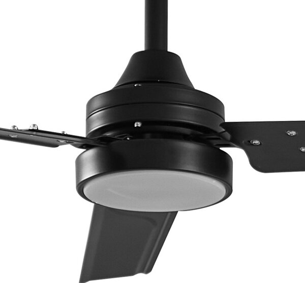 Lindby LED mennyezeti ventilátor Aerallo, fekete, CCT, csendes, Fekete, Nappali / Étkező, fém, Modern