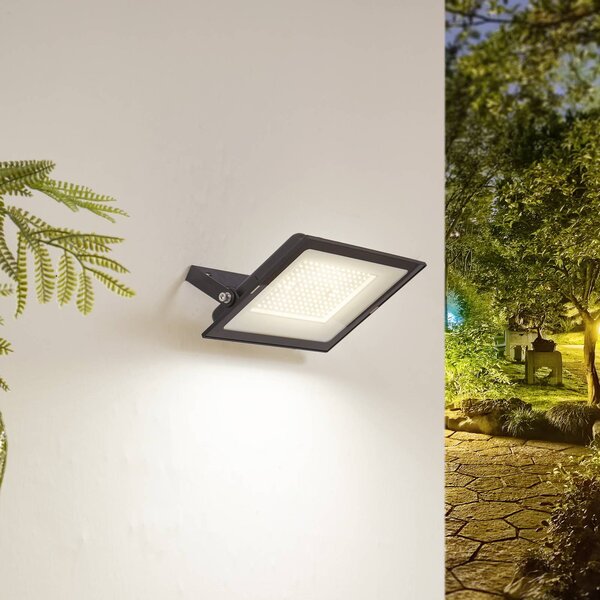 PRIOS Prios LED kültéri reflektor Maikel, 150W, 12000lm, fém, Fekete, Alumínium, Modern