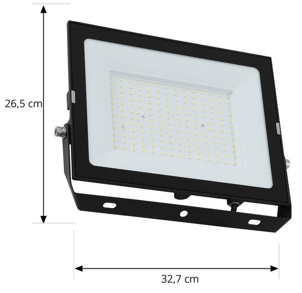 PRIOS Prios LED kültéri reflektor Maikel, 150W, 12000lm, fém, Fekete, Alumínium, Modern