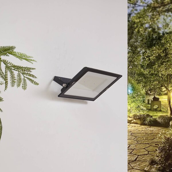PRIOS Prios LED kültéri reflektor Maikel, 150W, 12000lm, fém, Fekete, Alumínium, Modern
