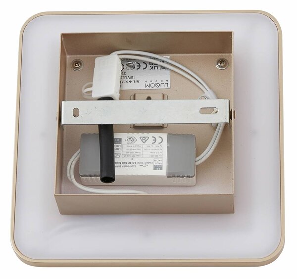 Lucande Elrik LED fali világítás, fekete, 22 cm magas, fém, Fekete, Folyosó, fém, Modern