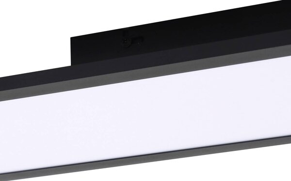 Lindby LED panel Enhife, fekete, 80 x 20 cm, fém, 4,000K, Fekete, Dolgozószoba / Iroda, Modern