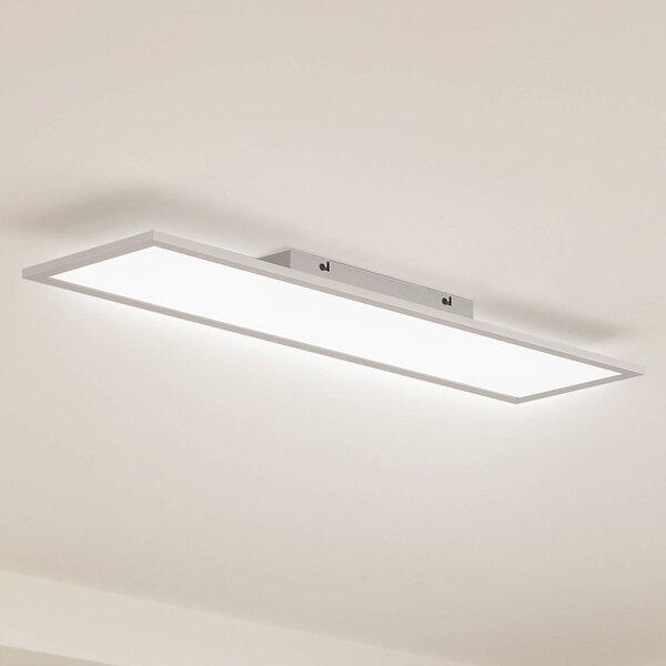 Lindby LED panel Enhife, fehér, 80 x 20 cm, fém, 4.000 K, Fehér / opál, Dolgozószoba / Iroda, Modern