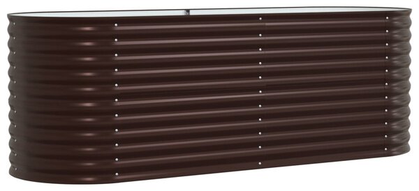 Kerti Emelt Ágy Barna 240x80x81 cm Horganyzott Acél