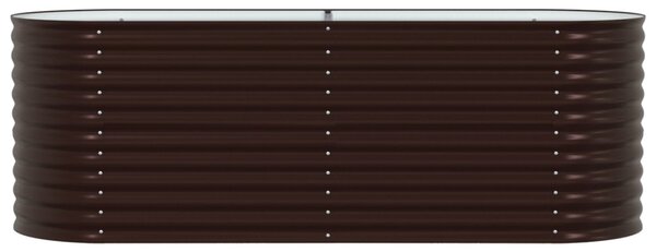Kerti Emelt Ágy Barna 240x80x81 cm Horganyzott Acél