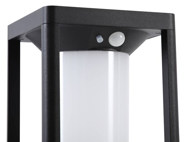 Lucande LED napelemes útvilágítás Nilea, 50 cm, fekete, szenzoros, szenzoros, Fekete, Alumínium, Modern
