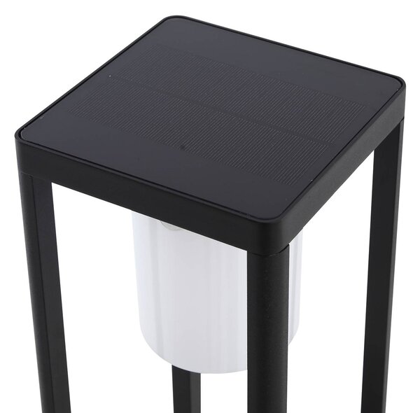 Lucande LED napelemes útvilágítás Nilea, 50 cm, fekete, szenzoros, szenzoros, Fekete, Alumínium, Modern