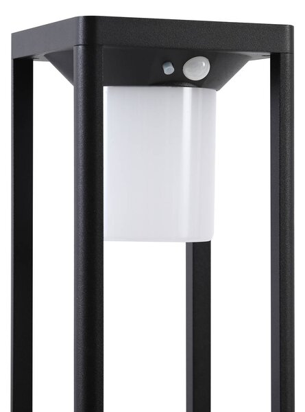 Lucande LED napelemes útvilágítás Nilea, 50 cm, fekete, szenzoros, szenzoros, Fekete, Alumínium, Modern