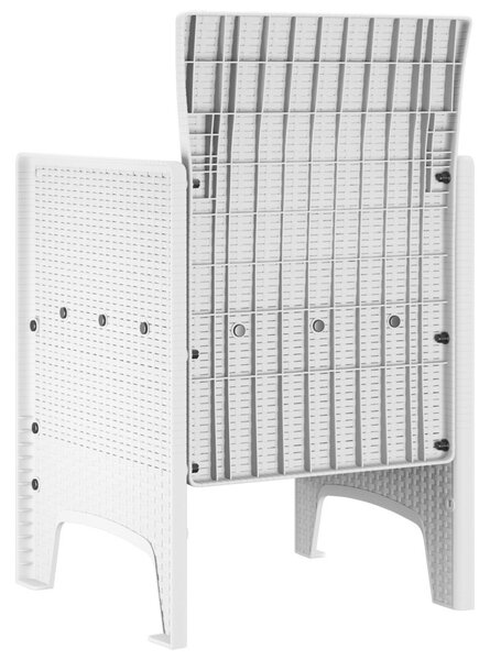 Kerti szék 4-es készlet Fehér Poli rattan Standard Könnyű súly