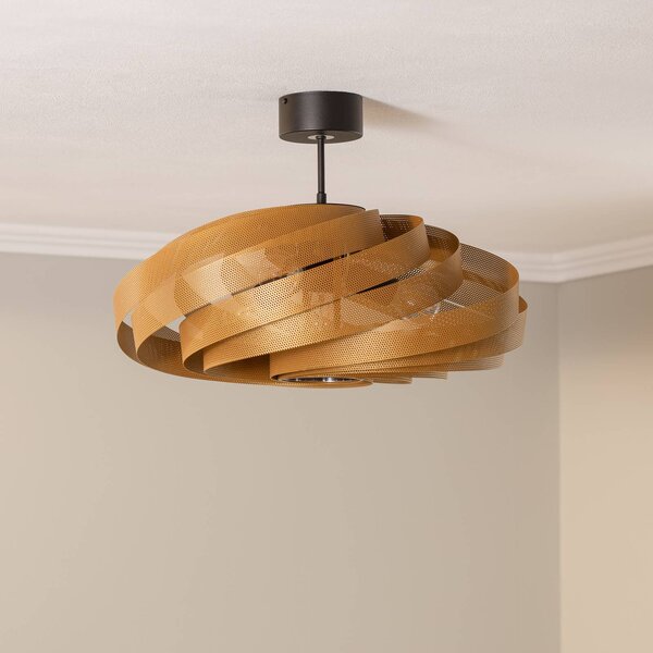 Euluna Vento mennyezeti világítás, arany színű, Ø 60 cm, dimmelhető, Sárgaréz / arany, Nappali / Étkező, fém, Modern