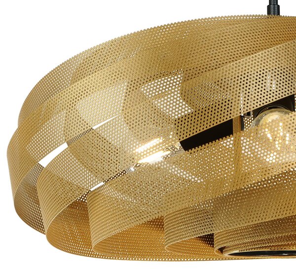 Euluna Vento mennyezeti világítás, arany színű, Ø 60 cm, dimmelhető, Sárgaréz / arany, Nappali / Étkező, fém, Modern