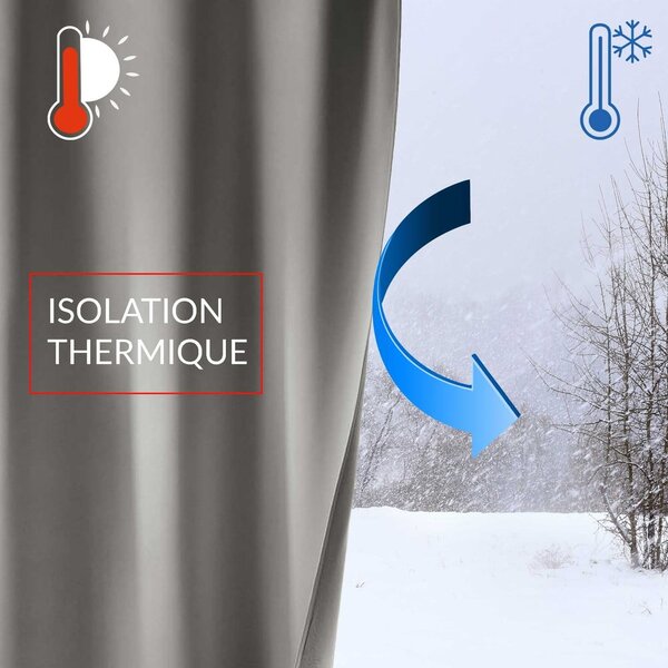 Sötétkék sötétítő függöny 140x180 cm Crepuscule – douceur d'intérieur