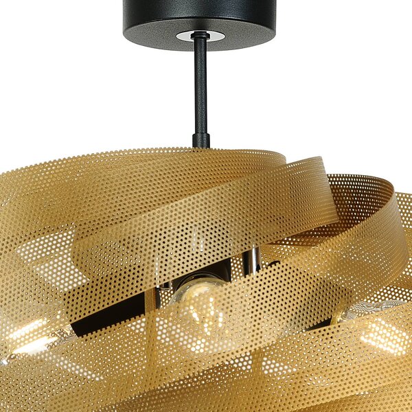 Euluna Vento mennyezeti világítás, arany színű, Ø 60 cm, dimmelhető, Sárgaréz / arany, Nappali / Étkező, fém, Modern