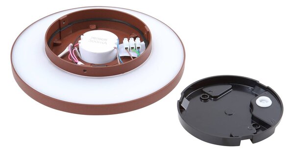 Lucande Kayana LED kültéri fali világítás, rozsdabarna, alumínium, 24 cm, Barna / rozsda, Alumínium, Modern