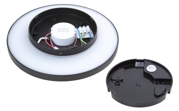 Lucande Kayana LED kültéri fali világítás, fekete, alumínium, 24 cm, Fekete, Alumínium, Modern