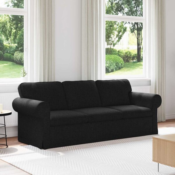 VidaXL Kanapé Fekete 215 x 82 x 80 cm szövet