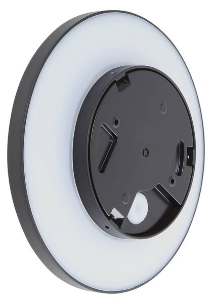 Lucande Kayana LED kültéri fali világítás, fekete, alumínium, 24 cm, Fekete, Alumínium, Modern