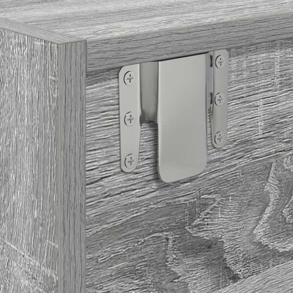 TV Szekrény Szürke Sonoma 100x31x25,5 cm Szerelt Fa