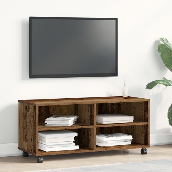 TV Szekrény Régi Fa 90x35x35 cm Műgyanta