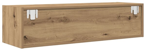 TV szekrény fiókkal kézműves tölgy 100 x 31 x 25,5 cm Faanyag
