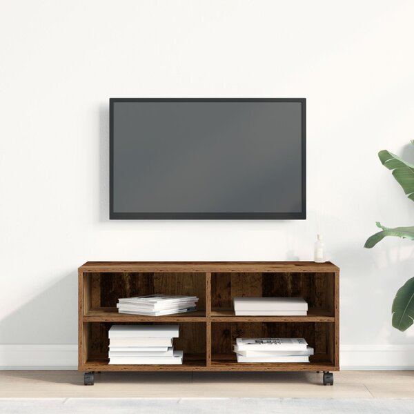 TV Szekrény Régi Fa 90x35x35 cm Műgyanta