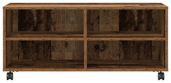 TV Szekrény Régi Fa 90x35x35 cm Műgyanta