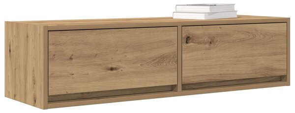 TV szekrény fiókkal kézműves tölgy 100 x 31 x 25,5 cm Faanyag