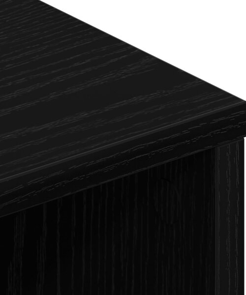 TV Szekrény Fekete 90x35x35 cm Mérnöki Fa
