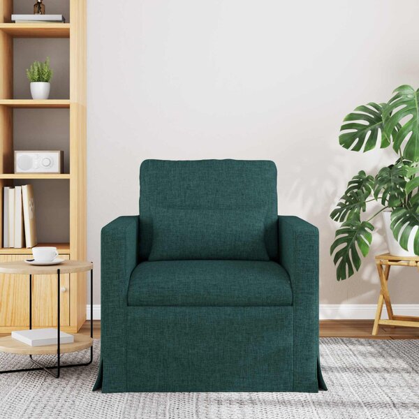 VidaXL Kanapé Sötétzöld 78 x 78 x 80 cm szövet