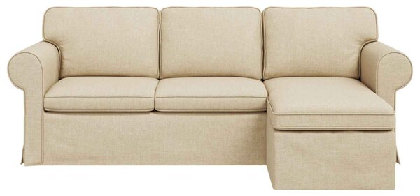 VidaXL Kanapé Krém 215 x 138 x 80 cm szövet