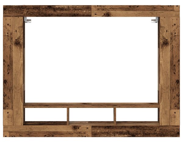 TV szekrény fali elhelyezés, régi fa 152x22x113 cm