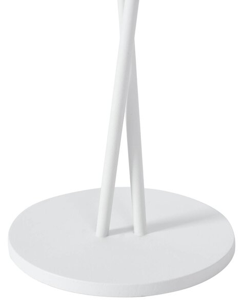Lindby LED-es újratölthető asztali lámpa Janea CROSS, fehér, fém, dimmelhető, Fehér / opál, fém, Modern