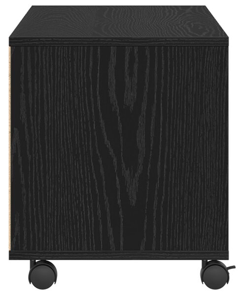TV Szekrény Fekete 90x35x35 cm Mérnöki Fa