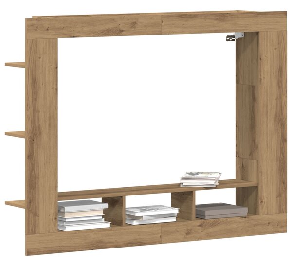 TV szekrény 152 x 22 x 113 cm kézműves tölgy Szerelt fa