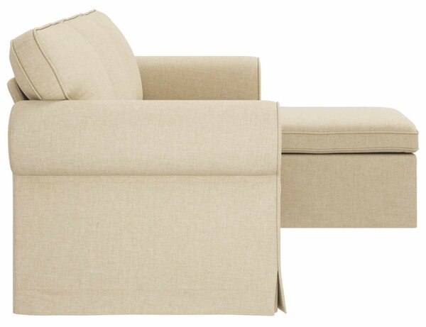 VidaXL Kanapé Krém 215 x 138 x 80 cm szövet