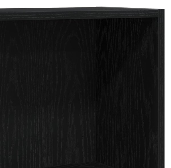 Könyvespolc Fekete 60x24x76 cm Műanyag