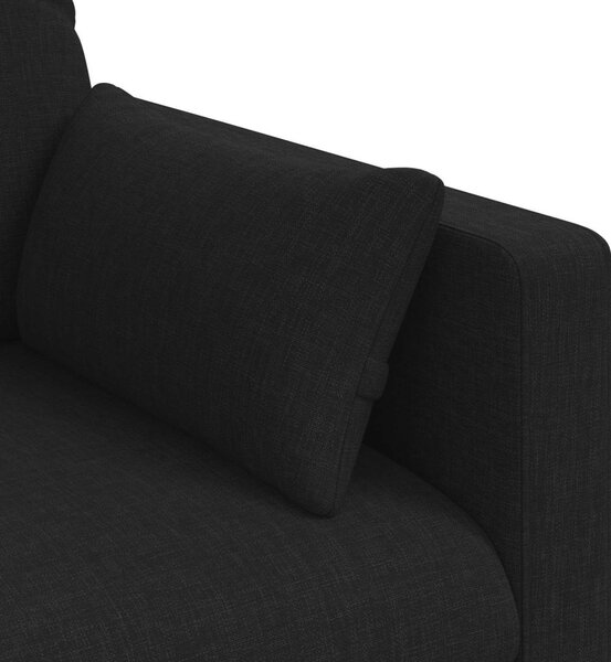 VidaXL Kanapé Fekete 198 x 78 x 80 cm szövet