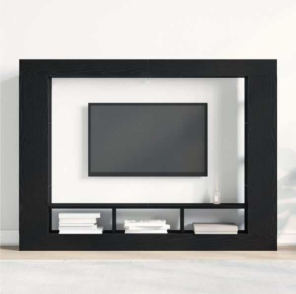 TV szekrény 152 x 22 x 113 cm Musta tammi Szerelt fa
