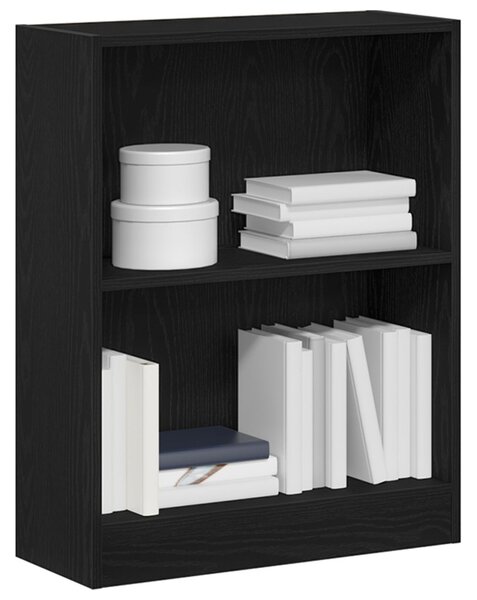 Könyvespolc Fekete 60x24x76 cm Műanyag