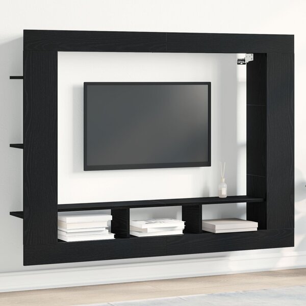 TV szekrény 152 x 22 x 113 cm Musta tammi Szerelt fa