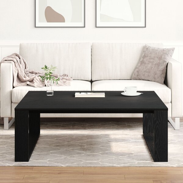 Fekete Tölgy Kávézóasztal 100x100x35 cm Tervezett Fa