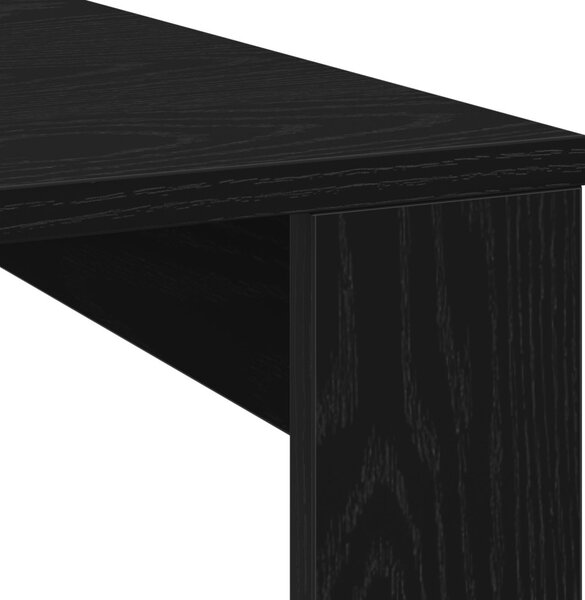 Fekete Tölgy Kávézóasztal 100x100x35 cm Tervezett Fa
