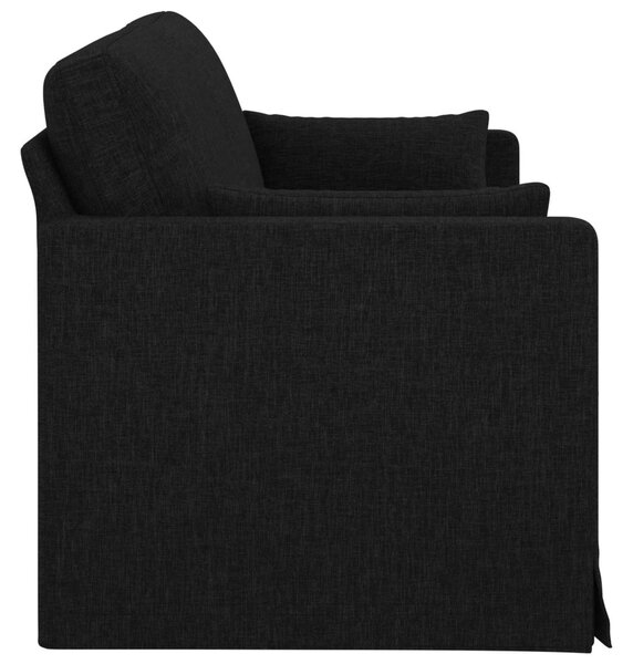 VidaXL Kanapé Fekete 198 x 78 x 80 cm szövet