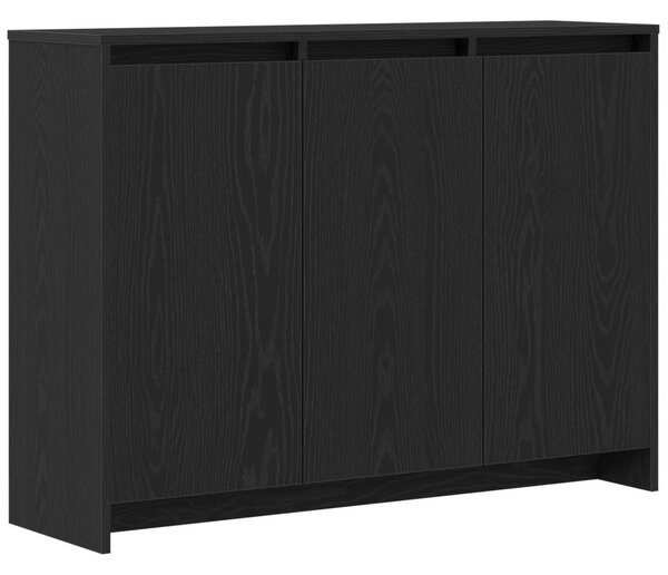 Fekete Tölgy Büfé 102x33x75 cm Műanyag Fa