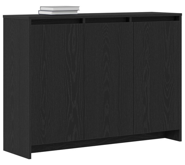 Fekete Tölgy Büfé 102x33x75 cm Műanyag Fa