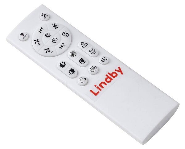 Lindby LED mennyezeti ventilátor Teleo, Ø48 cm, fekete, DC, Tuya, dimmelhető, Fekete, Nappali / Étkező, Műanyag, Modern